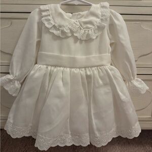 Elegant White Lace Baby Dress